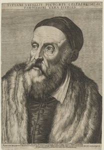 Portrait of Painter Titian by Agostino Carracci