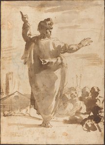 Saint Paul Preaching by Agostino Carracci