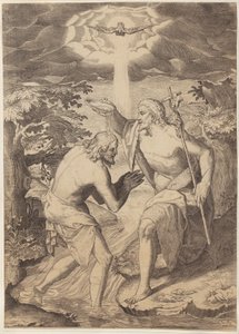 Baptism of Christ by Agostino Carracci