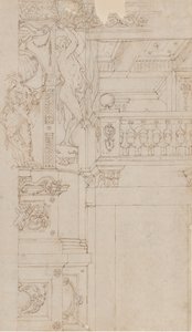 Studies for the trompe-l’oeil decorations of Palazzo Ducale Palazzo Pitti, Florence, 1636-41 by Agostino Mitelli