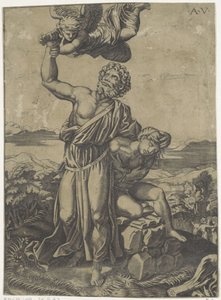 The sacrifice of Isaac by Agostino Veneziano