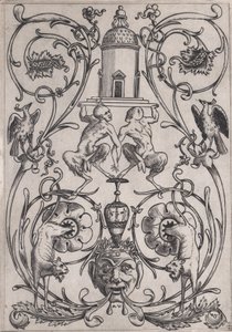 Ornamental Panel by Agostino Veneziano