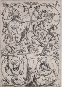 Ornamental Panel, ca. 1514-36 by Agostino Veneziano
