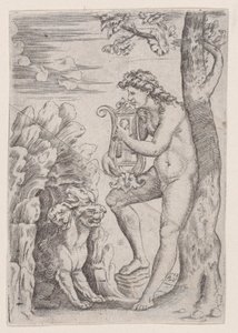 Orpheus by Agostino Veneziano