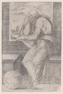Philosopher Seated near a Window by Agostino Veneziano