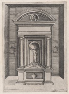 Speculum Romanae Magnificentiae: The Altar of Jupiter in the Oldest Temple on the Capitoline Hill by Agostino Veneziano.
