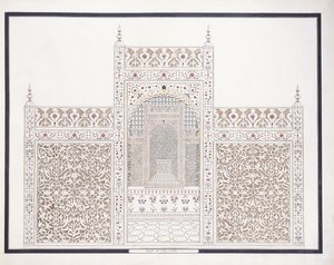 Part of the Taj, c. 1815 by Agra School