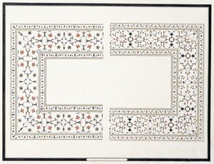 Specimens of the Mosaics, from the Tomb of the Emperor, c. 1815 by Agra School