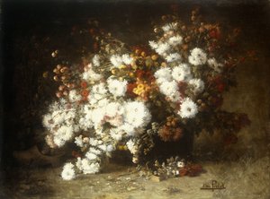 Still Life of Flowers by Aime Perret