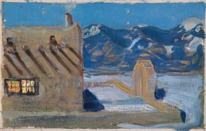 Taos Home in Moonlight by Akseli Gallen-Kallela