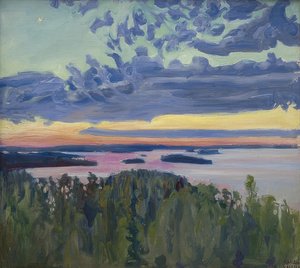 Sunset Over the Lake