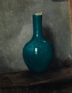 Blue Vase on Grey Background by Albert de Belleroche