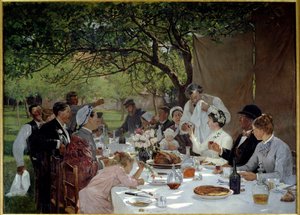 Wedding meal in Yport by Albert Auguste Fourie