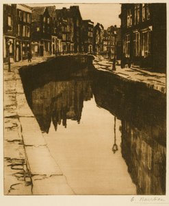 The Kromboomssloot in Amsterdam (II) by Albert Baertsoen