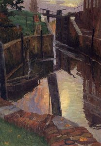 The Old Lock on the Scheldt by Albert Baertsoen