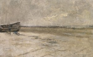 Beach, Grey Weather (Beach View in De Panne) by Albert Baertsoen