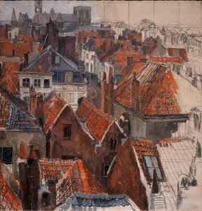 The Roofs of Ghent (Unfinished Version) by Albert Baertsoen