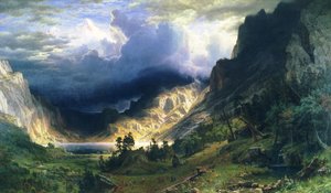 A Storm in the Rocky Mountains - Mt. Rosalie by Albert Bierstadt