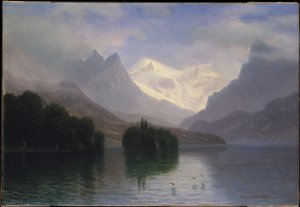 Mountain Scene by Albert Bierstadt