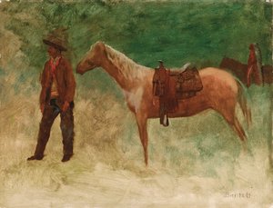 Standing Cowboy with Horse