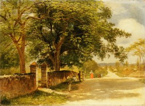 Street in Nassau by Albert Bierstadt