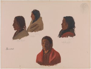 Studies of Native American Leaders Made at Fort Laramie by Albert Bierstadt