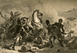 Battle of New Orleans - Death of General Pakenham, 1878 by Albert Bobbett
