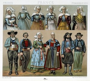 19th century Breton costumes in 