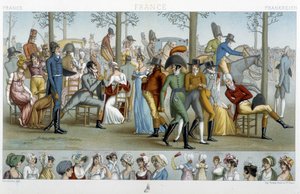 The bourgeois walking to Longchamp, early 19th century in 