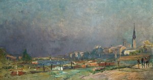 On the Banks of the River by Albert Charles Lebourg