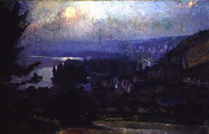 View of Vetheuil by Albert Charles Lebourg