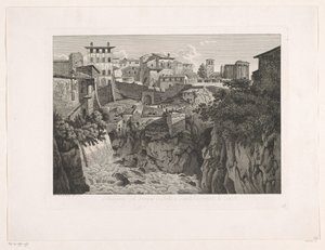 View of Tivoli, with the Temple of Vesta in the Distance (series title: Picturesque Etched Prospects from Italy)