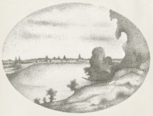 A River Landscape by Albert Dubois Pillet