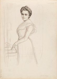 Camille Vallery-Radot, Portrait Sketch