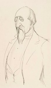 Caricature of Leo Mechelin by Albert Edelfelt