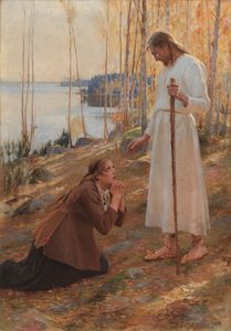 Christ and Mary Magdalene, a Finnish Legend by Albert Edelfelt