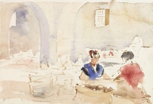 Interior from Spain (Tobacco Factory in Seville) by Albert Edelfelt