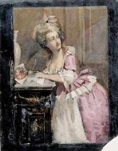 Lady Writing, Study II for the Rococo Lady