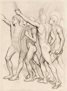 Nude Greek Soldiers by Albert Edelfelt
