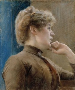 Portrait of Antoinette Vallgren by Albert Edelfelt