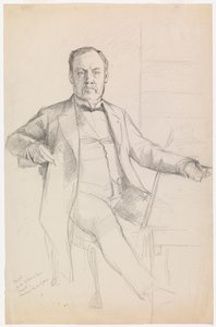 Portrait of Louis Pasteur, Sketch by Albert Edelfelt