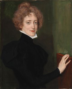 Portrait of the Authoress Elsa Lindberg by Albert Edelfelt