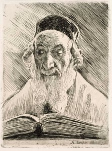 Rabbi Reading by Albert Edelfelt