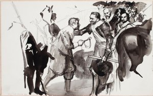 The Surrender of Breda, Sketch after Diego Velázquez by Albert Edelfelt