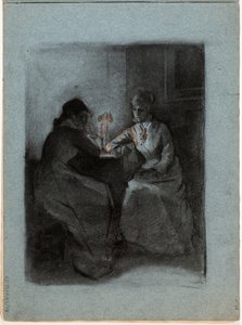 Two Women at a Table by Albert Edelfelt