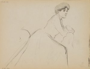 Seated Woman, Profile by Albert Edelfelt