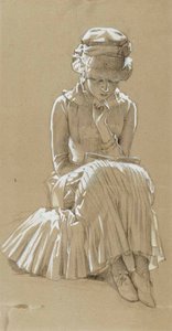 Young Girl Seated, Study for Under the Birches