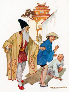 The Magician Went Up to Aladdin, and Asked Him if His Father Was Not Called Mustapha