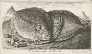 Three Gurnards on the Beach by Albert Flamen