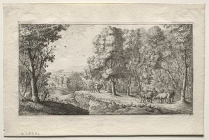 The Road at the Border of the Woods by Albert Flamen